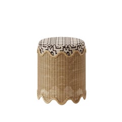 Fidji Pouf aus Rattan und HR-Schaumstoff von POPUS EDITIONS