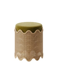 Tavolino Fidji in rattan e schiuma HR di Popus Editions