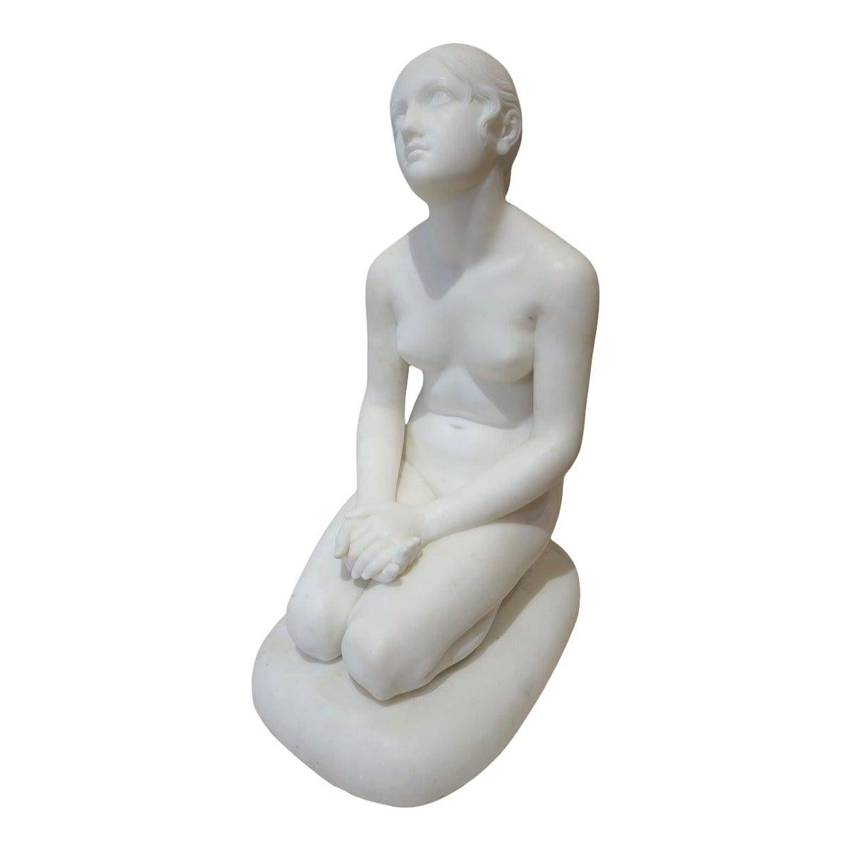 "Fiducia in Dio 'Trust in God'" Marble Sculpture For Sale