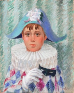 'Young Pierrot', Arlequino, Harlequin, Costume Party, Fancy Dress Ball