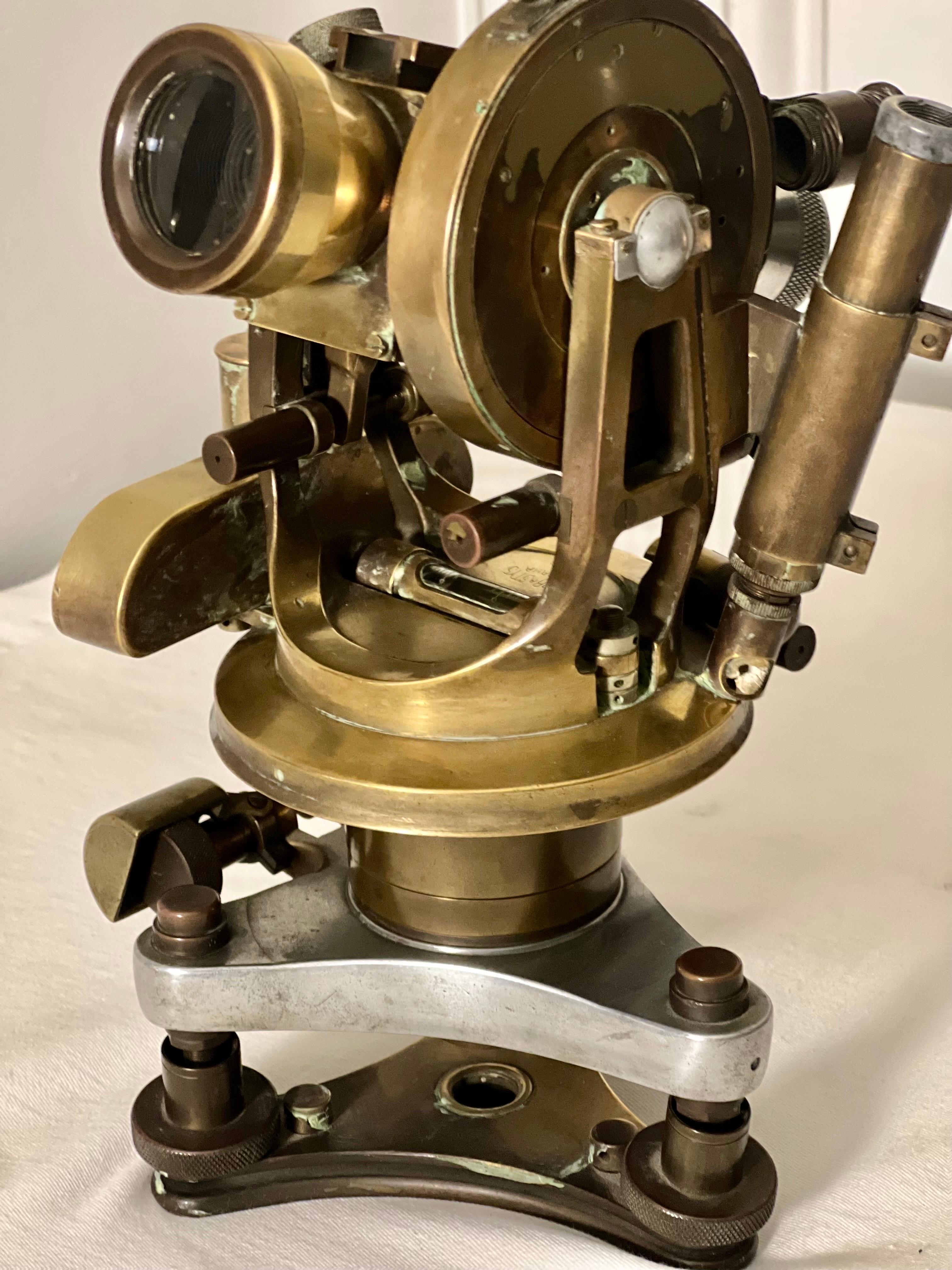 20th Century Field Artillery Theodolite by Srb & Stys of Prague, 1930s For Sale