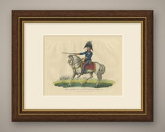 El mariscal de campo Blücher con el sable desenvainado sobre un caballo gris, 1815