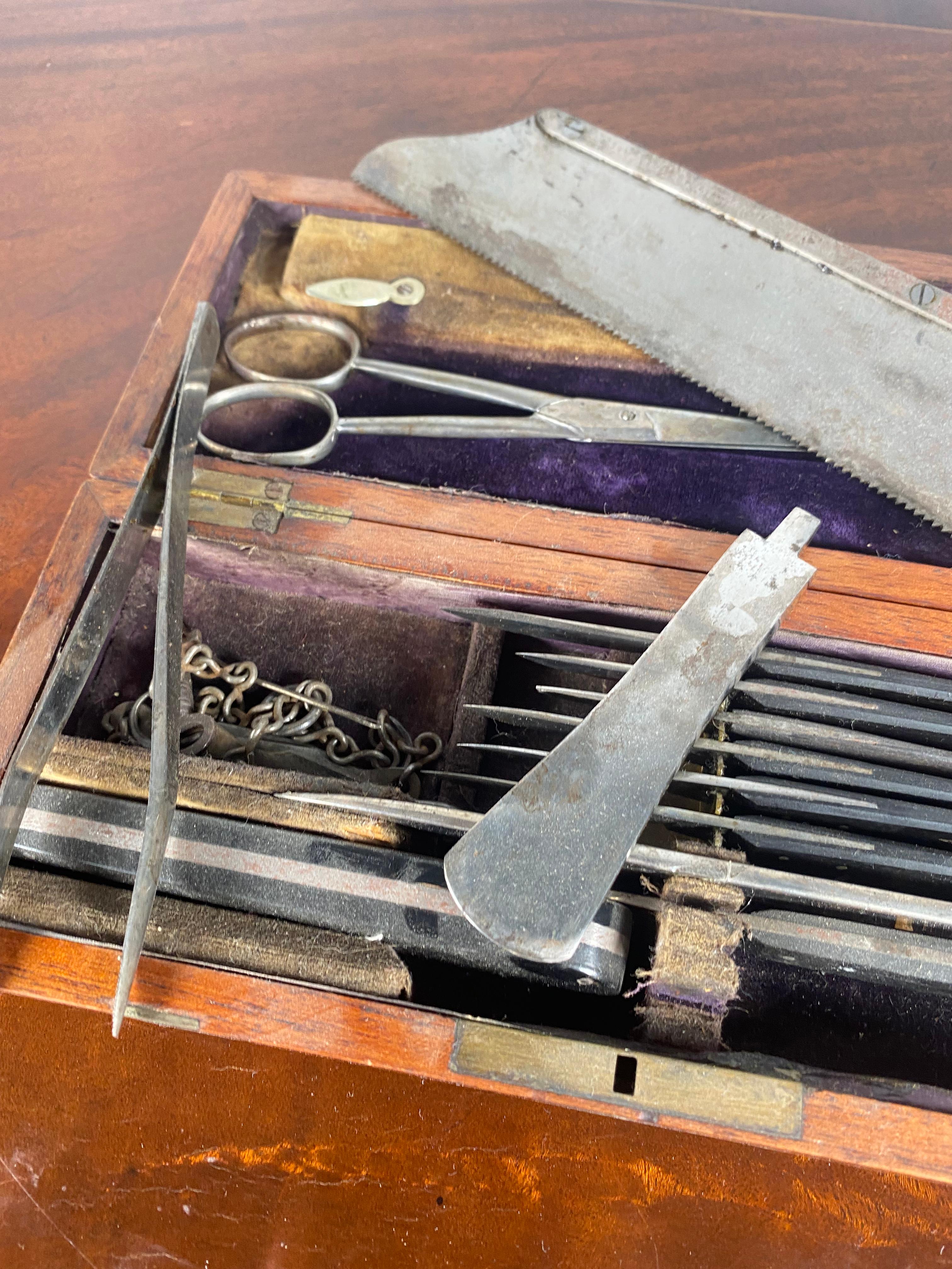 Field Surgeons Post Mortem Instruments Cased Set Civil War, Mid19th Century at 1stDibs war
