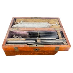 Field Surgeons Post Mortem Instrumente Gehäuseset aus dem Bürgerkrieg, Mitte des 19. Jahrhunderts