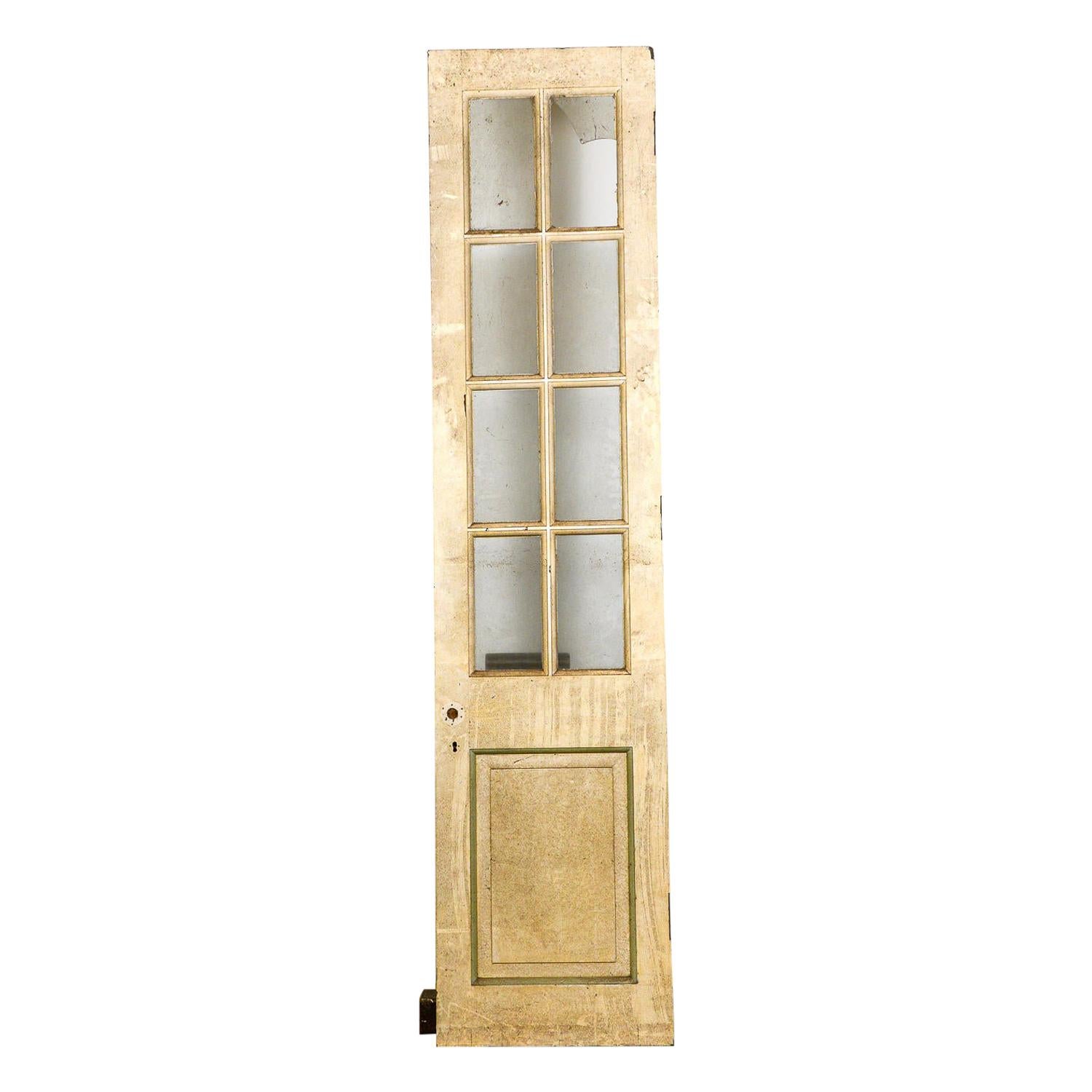 Fielded Single Panel Glazed Hardwood Door, 20th Century For Sale