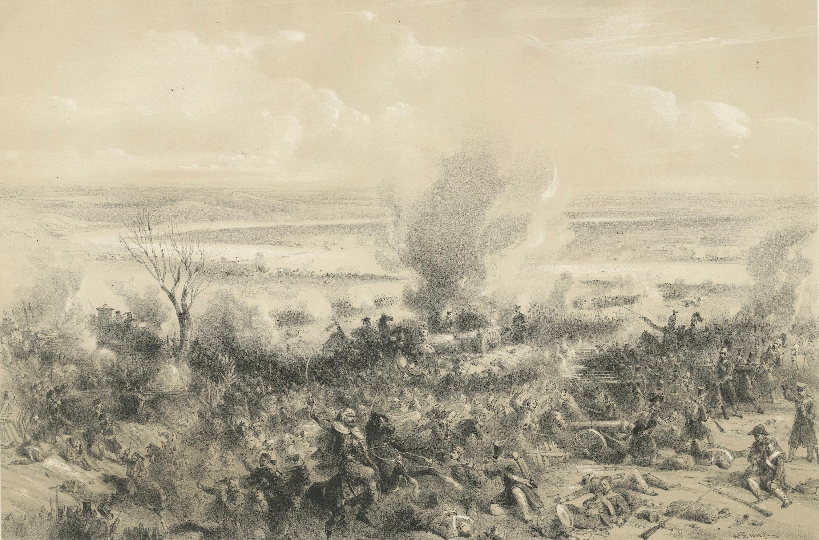 Bataille acharnée de la guerre de Crimée à Kalafat - Victoire ottomane sur les forces russes, 1854 en vente 2