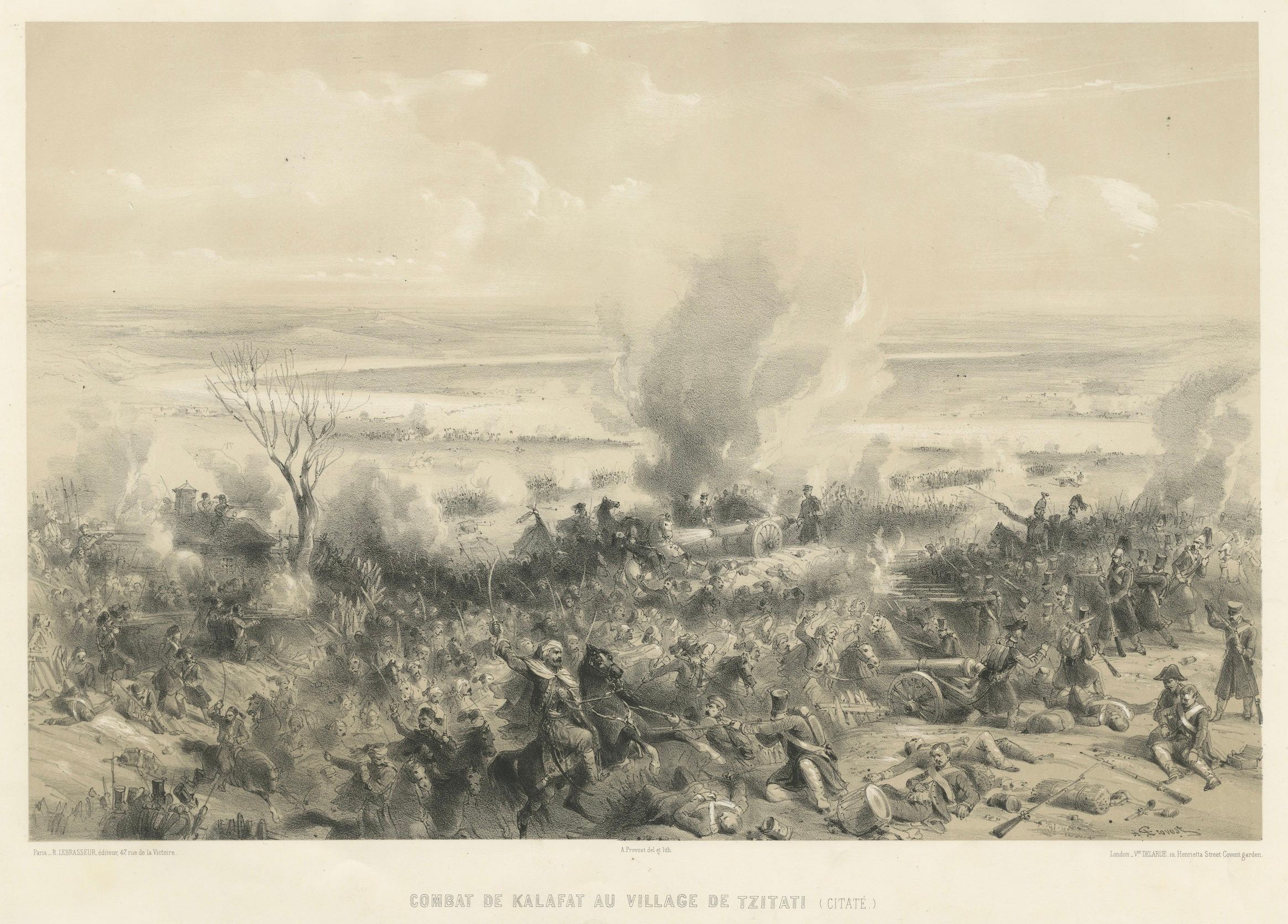 Bataille acharnée de la guerre de Crimée à Kalafat - Victoire ottomane sur les forces russes, 1854 en vente 3