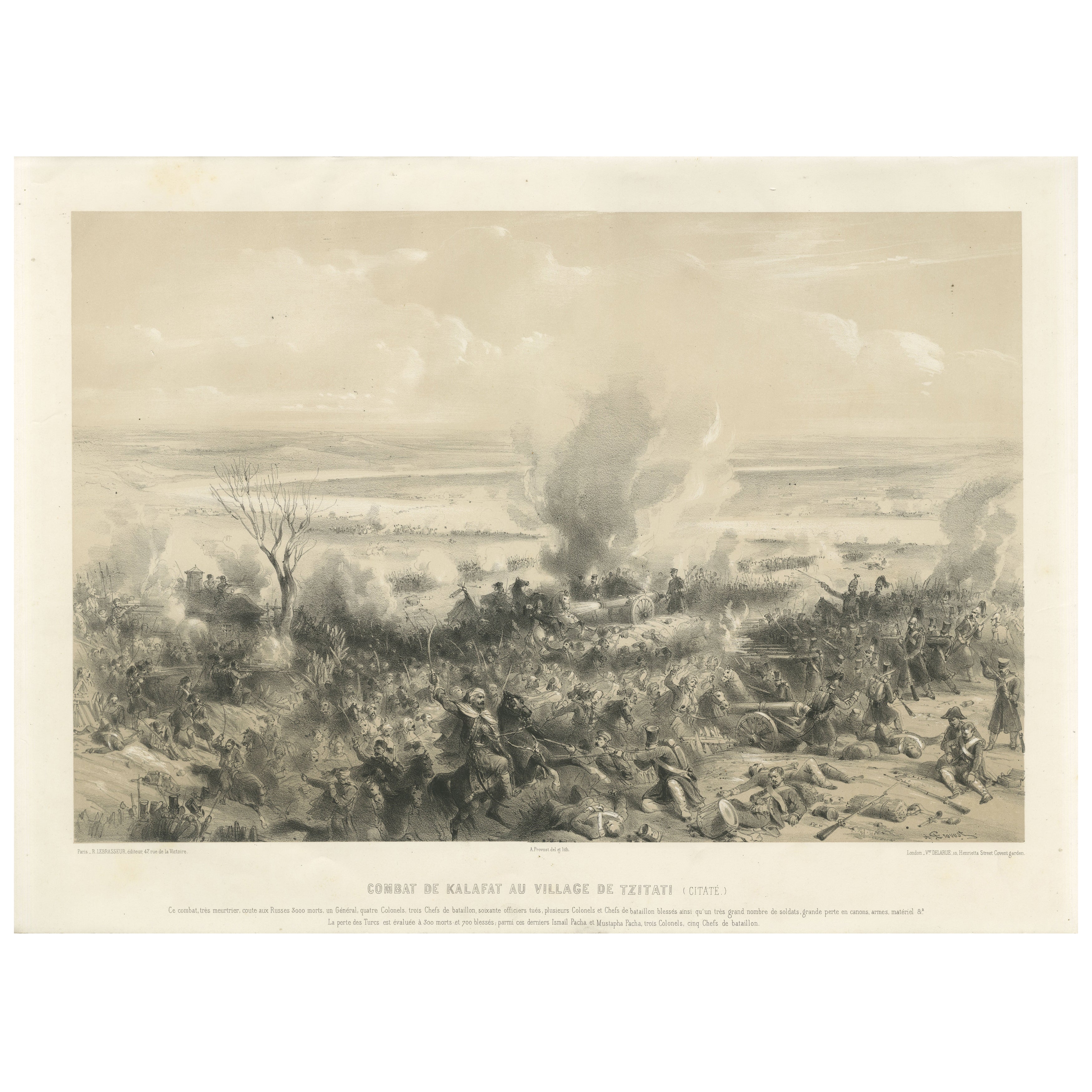 Fierce Crimean War Battle at Kalafat – Ottoman Victory over Russian Forces, 1854 For Sale