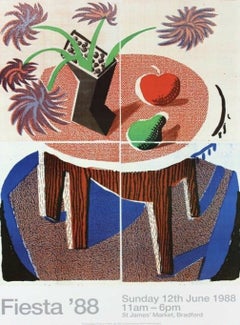 Cartel original de «Fiesta '88», de David Hockney, 1988
