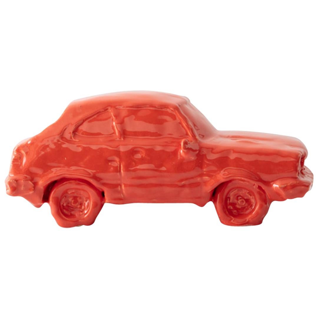 "Fiesta Civic" Glazed Ceramic Car Sculpture For Sale