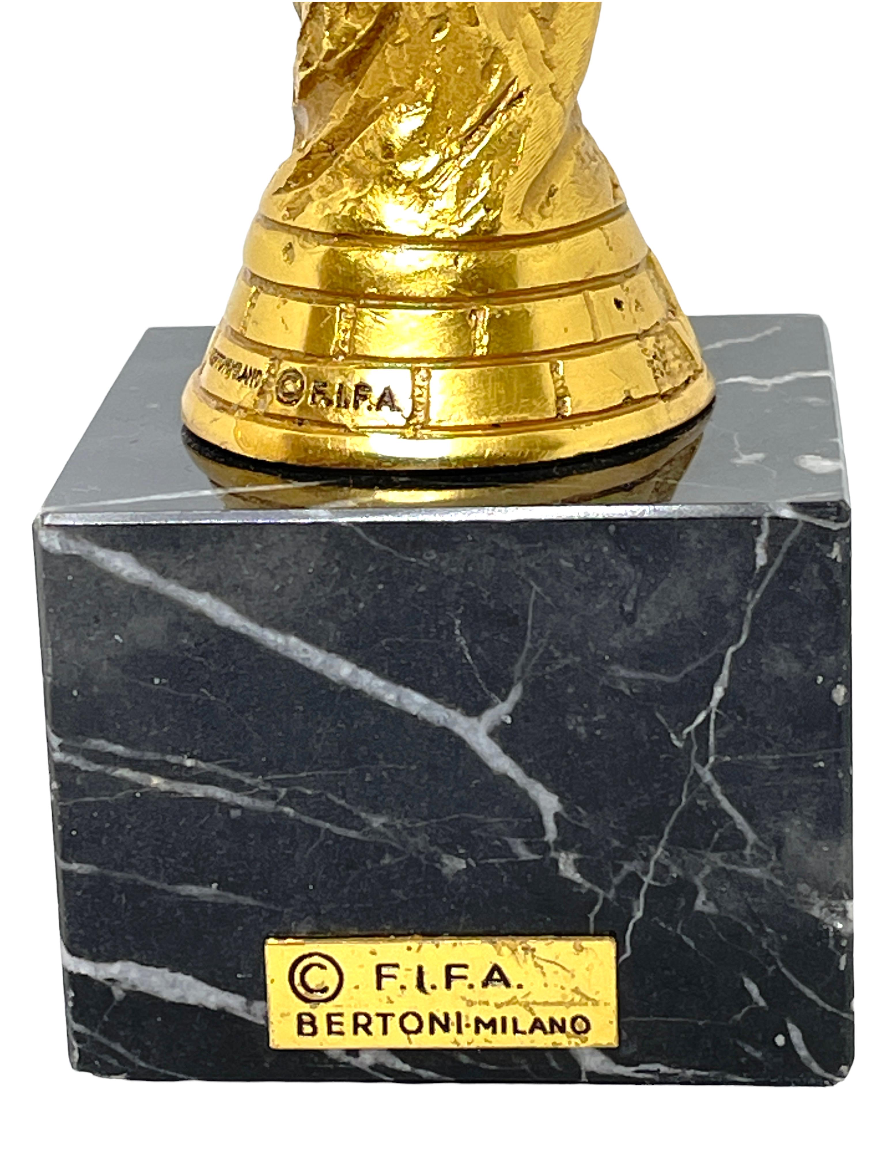 German FIFA Soccer World Cup Munich 1974 Bertoni Mini Trophy Official Give Away Award