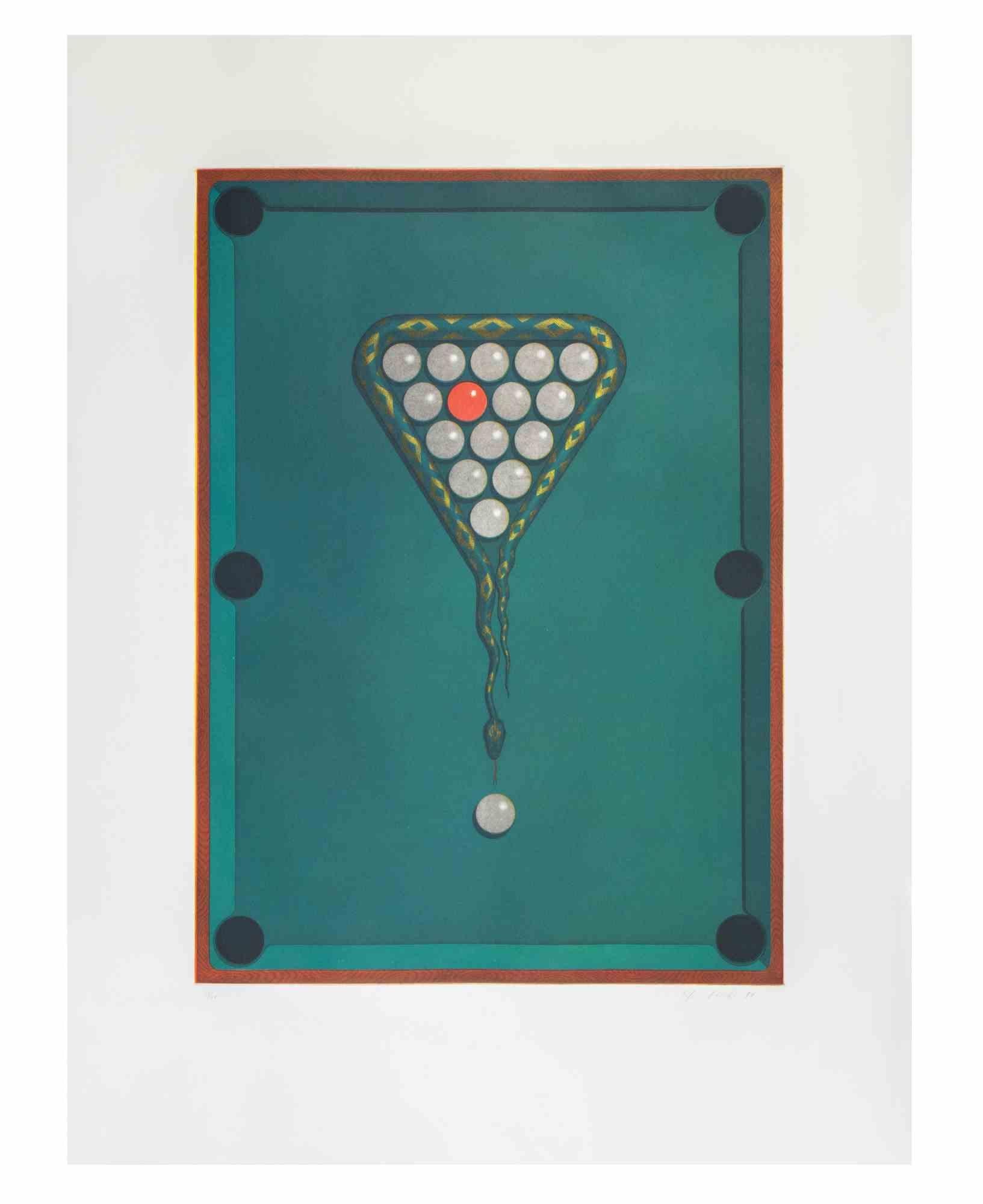 1 auf 16 ist ein zeitgenössisches Kunstwerk des Künstlers Fifo Stricker aus dem Jahr 1984.

Gemischte farbige Aquatinta und Radierung. 

Vom Künstler am rechten unteren Rand handsigniert und datiert.

Am linken unteren Rand nummeriert. Auflage von
