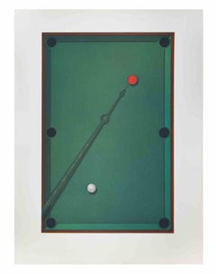 Billiard - Aquatinte et gravure de Fifo Stricker - 1982