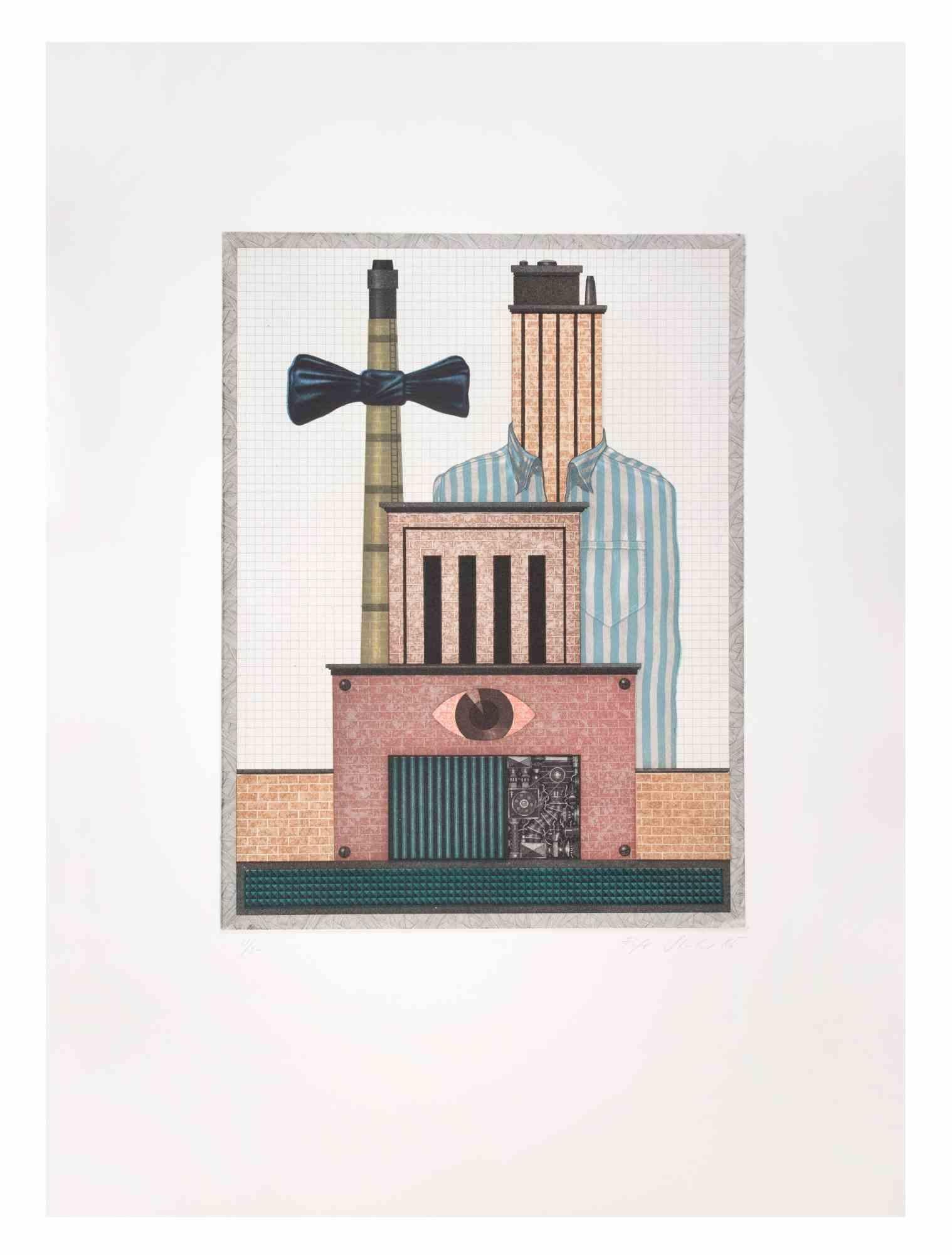 Brauerei is a  contemporary artwork realized by the artist Fifo Stricker in 1985.

Mixed colored aquatint and etching.
