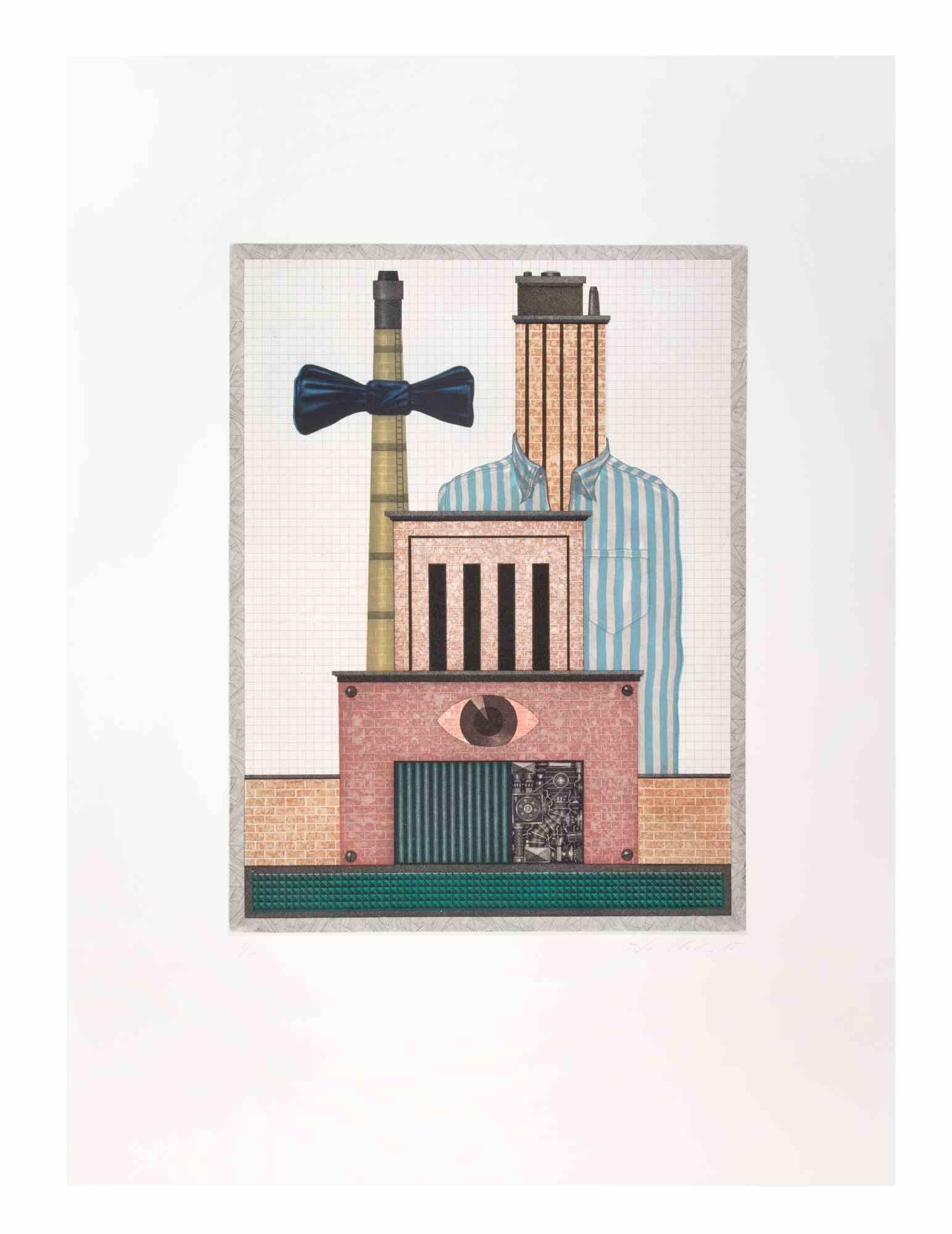 Brauerei is a  contemporary artwork realized by the artist Fifo Stricker in 1985.

Mixed colored aquatint and etching.

