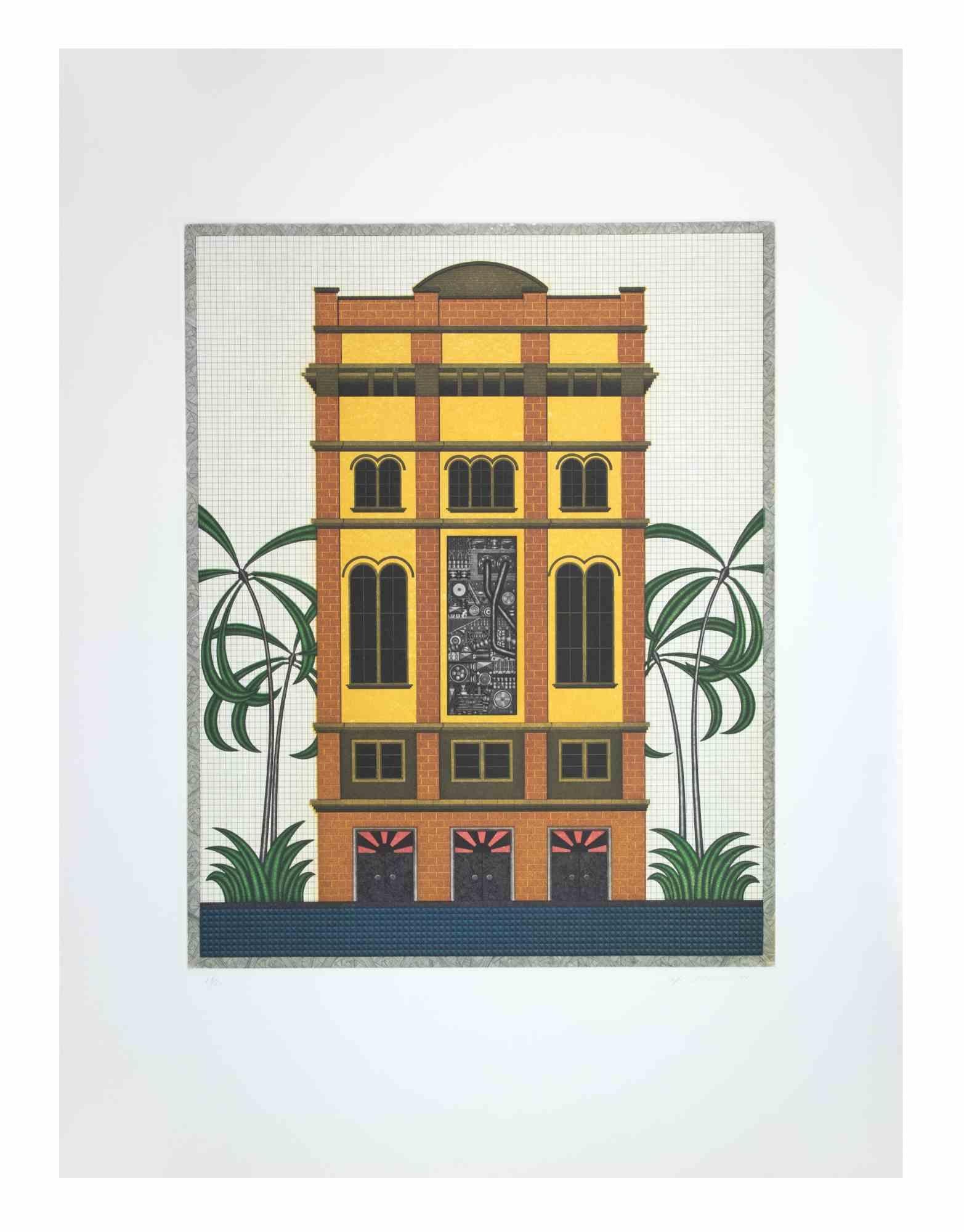 Chrayscler is a contemporary artwork realized by the artist Fifo Stricker in 1982.

Mixed colored aquatint and etching. 

Hand signed and dated by the artist on the lower right margin.

Numbered on the lower left margin. Edition of 28/50.

Fifo