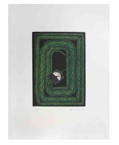 Serpent d'horloge - Aquatinte et gravure de Fifo Stricker - 1990