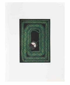 Serpent d'horloge - Aquatinte et gravure de Fifo Stricker - 1990