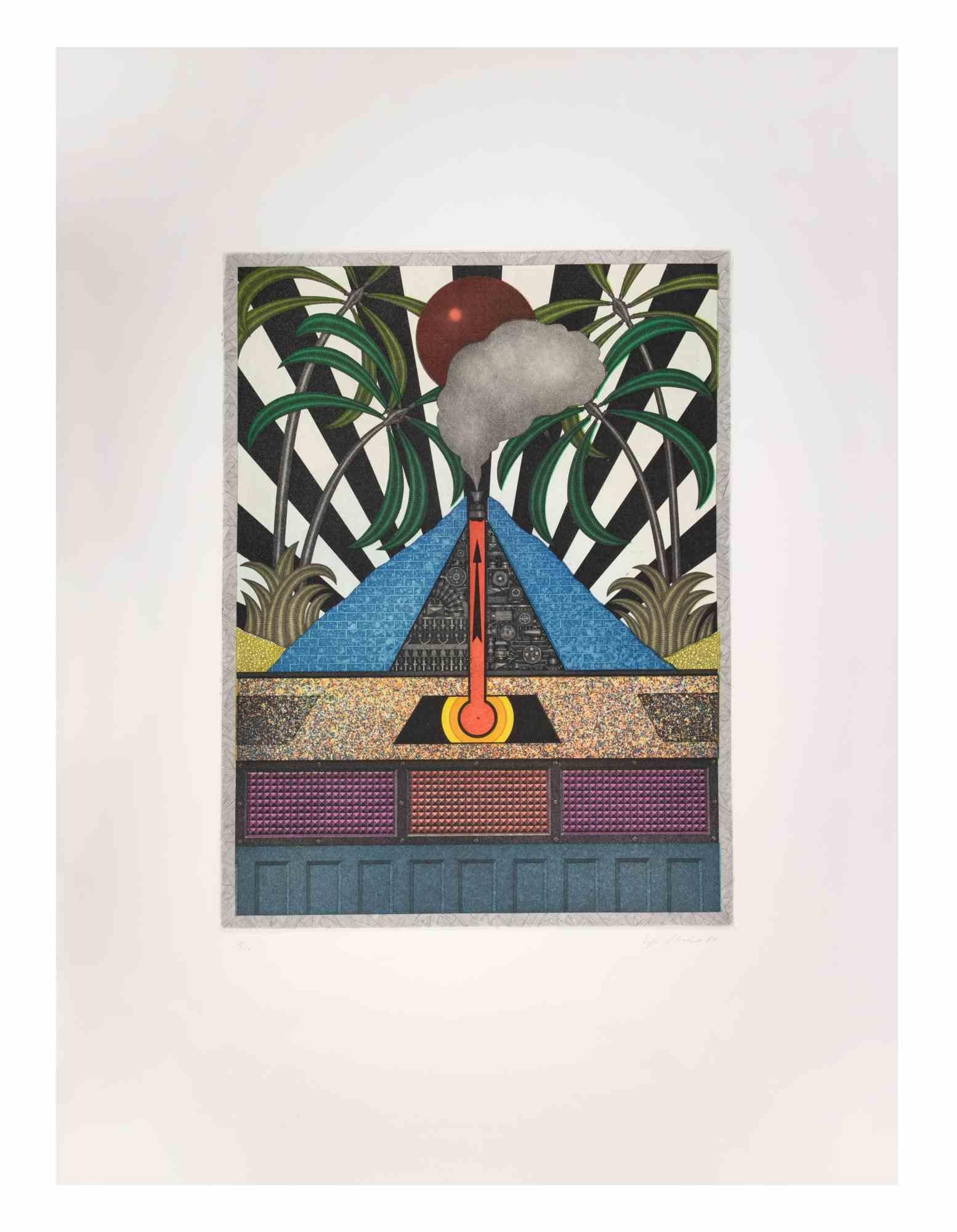 Blue Volcan è un'opera d'arte contemporanea realizzata dall'artista Fifo Stricker nel 1984.

Mista di acquatinta e acquaforte colorata. Titolo originale: Der Blaue Vulcan