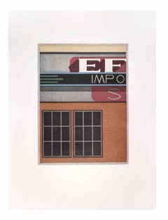 Garage Impo - Aquatint and Etching by Fifo Stricker - 1982