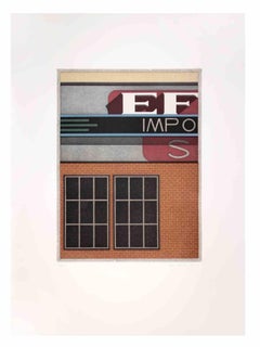 Garage Impo - Acquatinta e acquaforte di Fifo Stricker - 1982