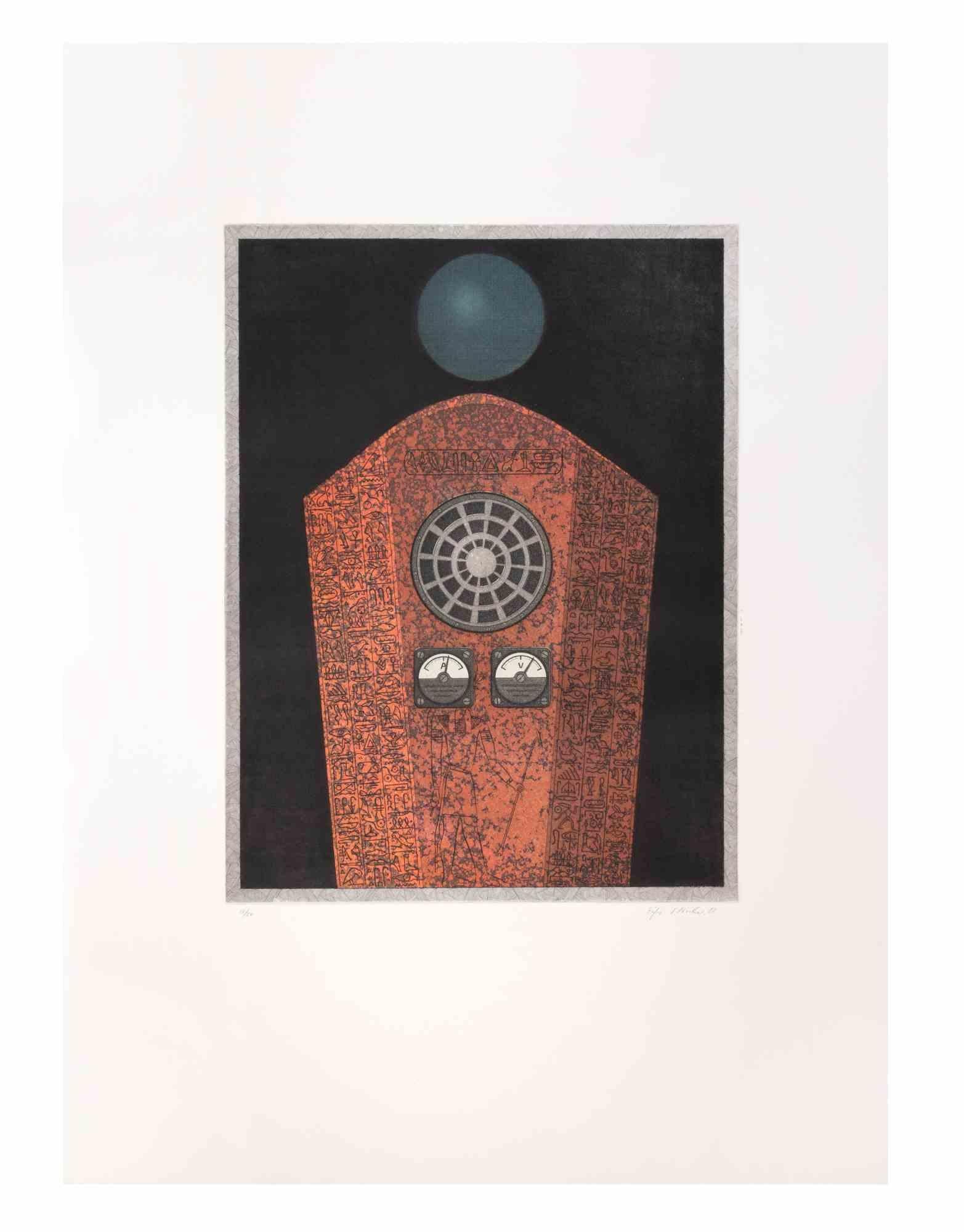 Radio Caire - Aquatint and Etching by Fifo Stricker - 1984
