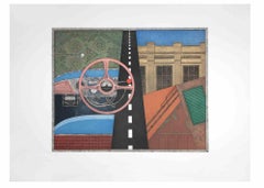 Taxi: Steering Wheel - Aquatint and Etching by Fifo Stricker - 1982