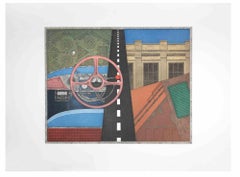 Taxi: Steering Wheel - Aquatinta und Radierung von Fifo Stricker - 1982