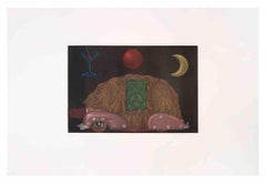 Vintage Taxi: Steering Wheel - Aquatint and Etching by Fifo Stricker - 1982