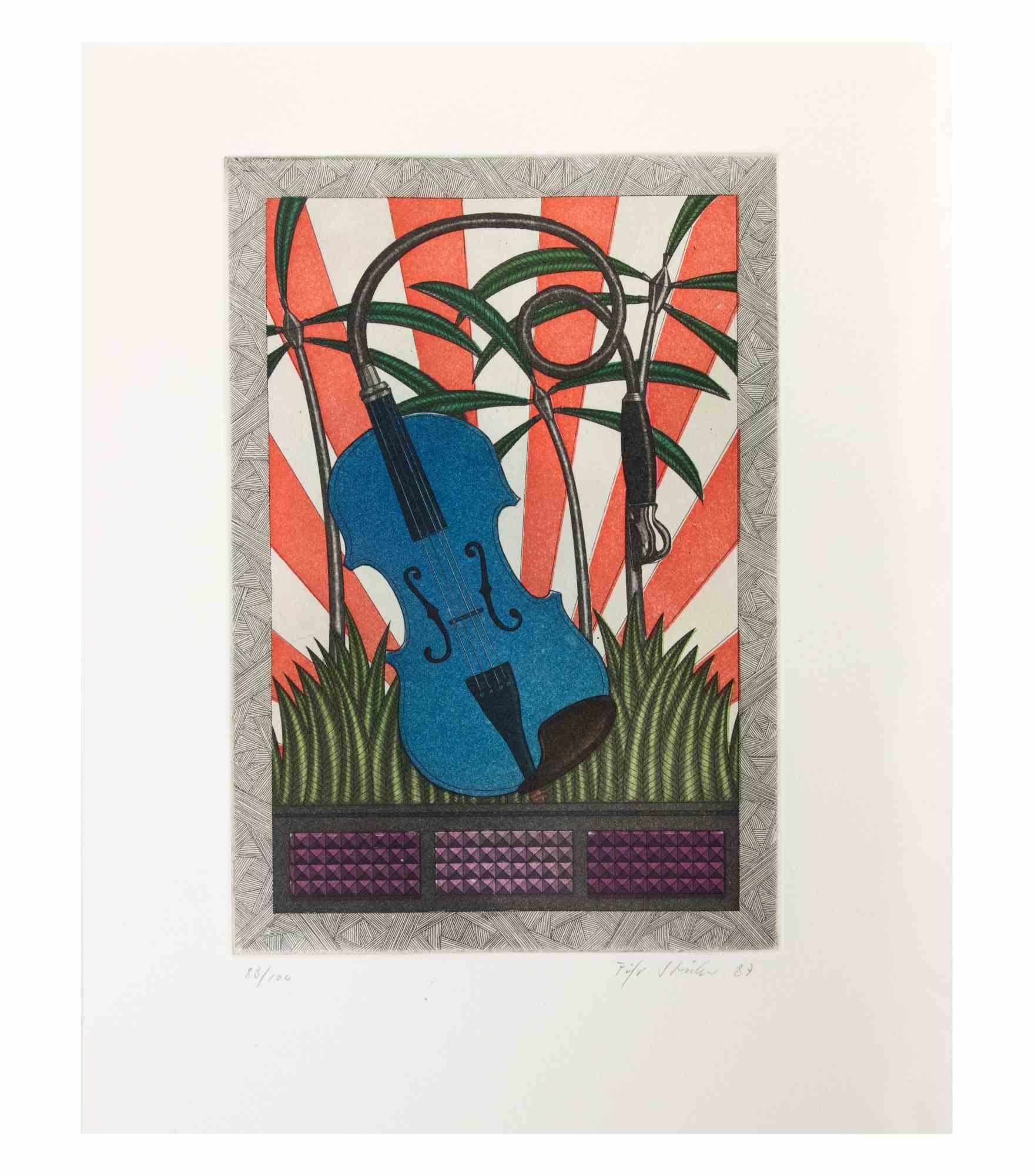 Etching and aquatint realized by Fifo Striker in 1987.

Edition of 100.

Hand signed and numbered.