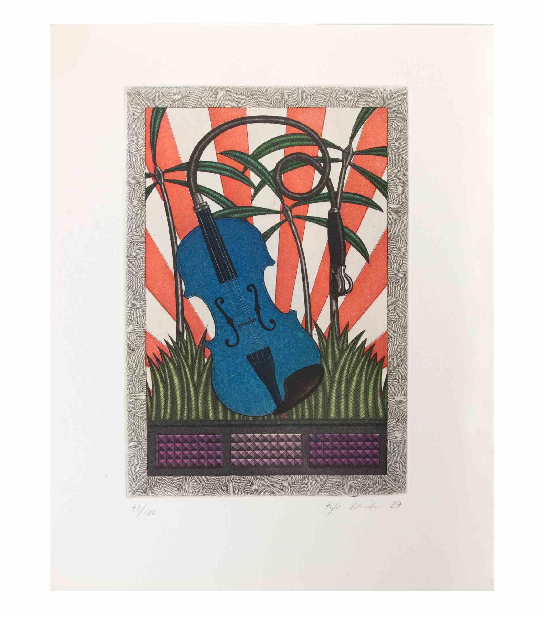 Etching and aquatint realized by Fifo Striker in 1987.

Edition of 100.

Hand signed and numbered.