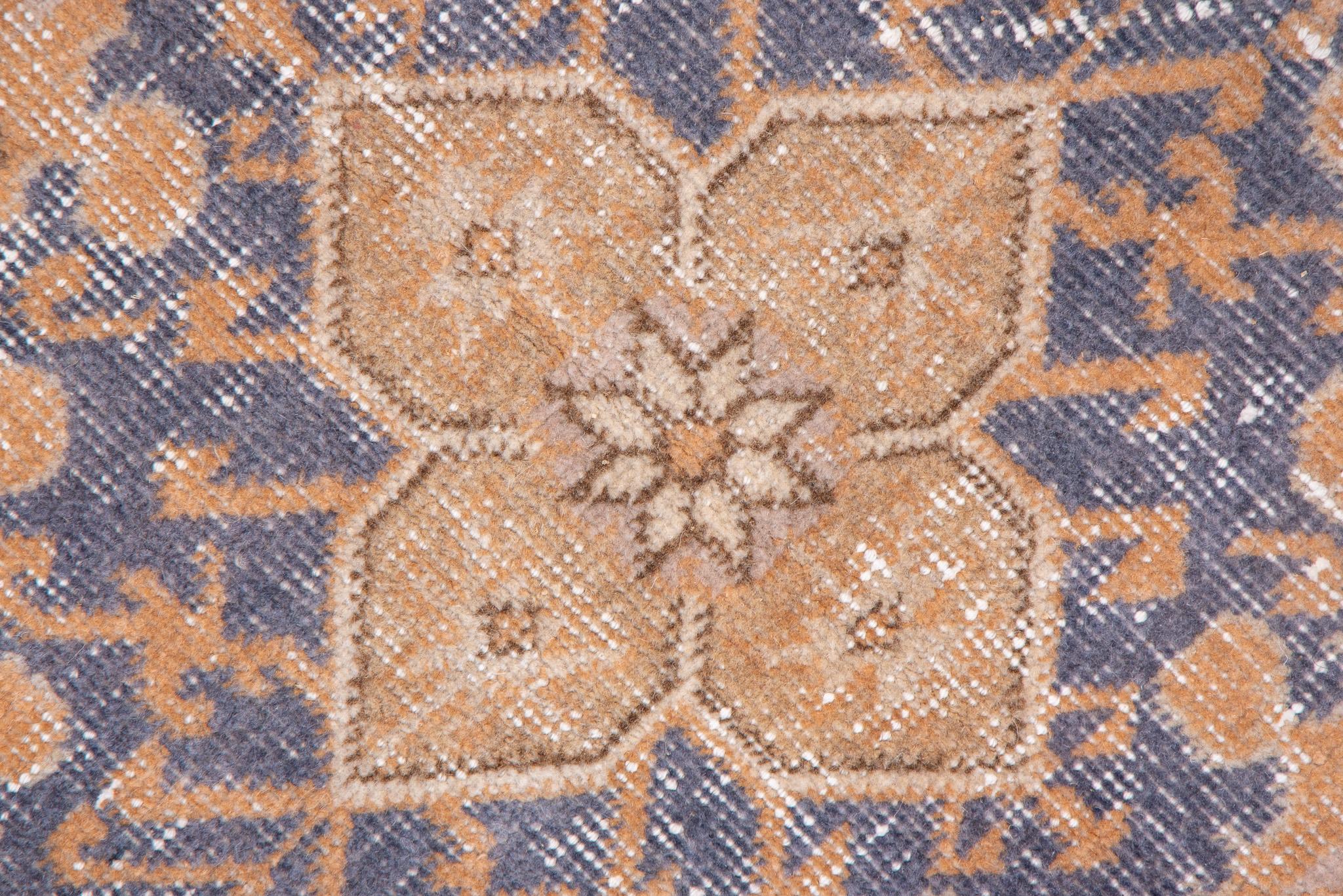 Early 20th Century Fifteen Blue Medallion Oushak For Sale