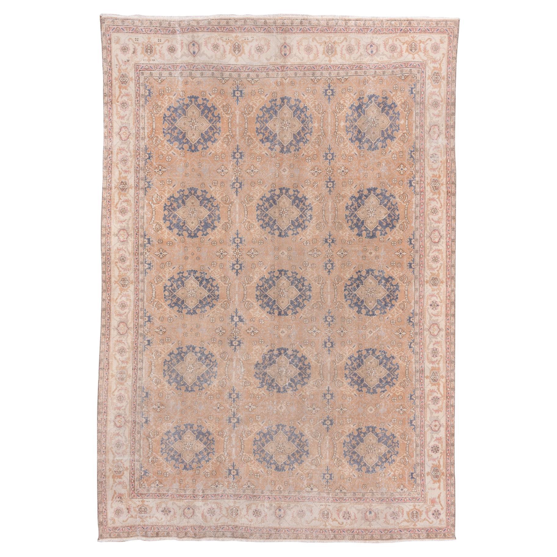 Fifteen Blue Medallion Oushak For Sale