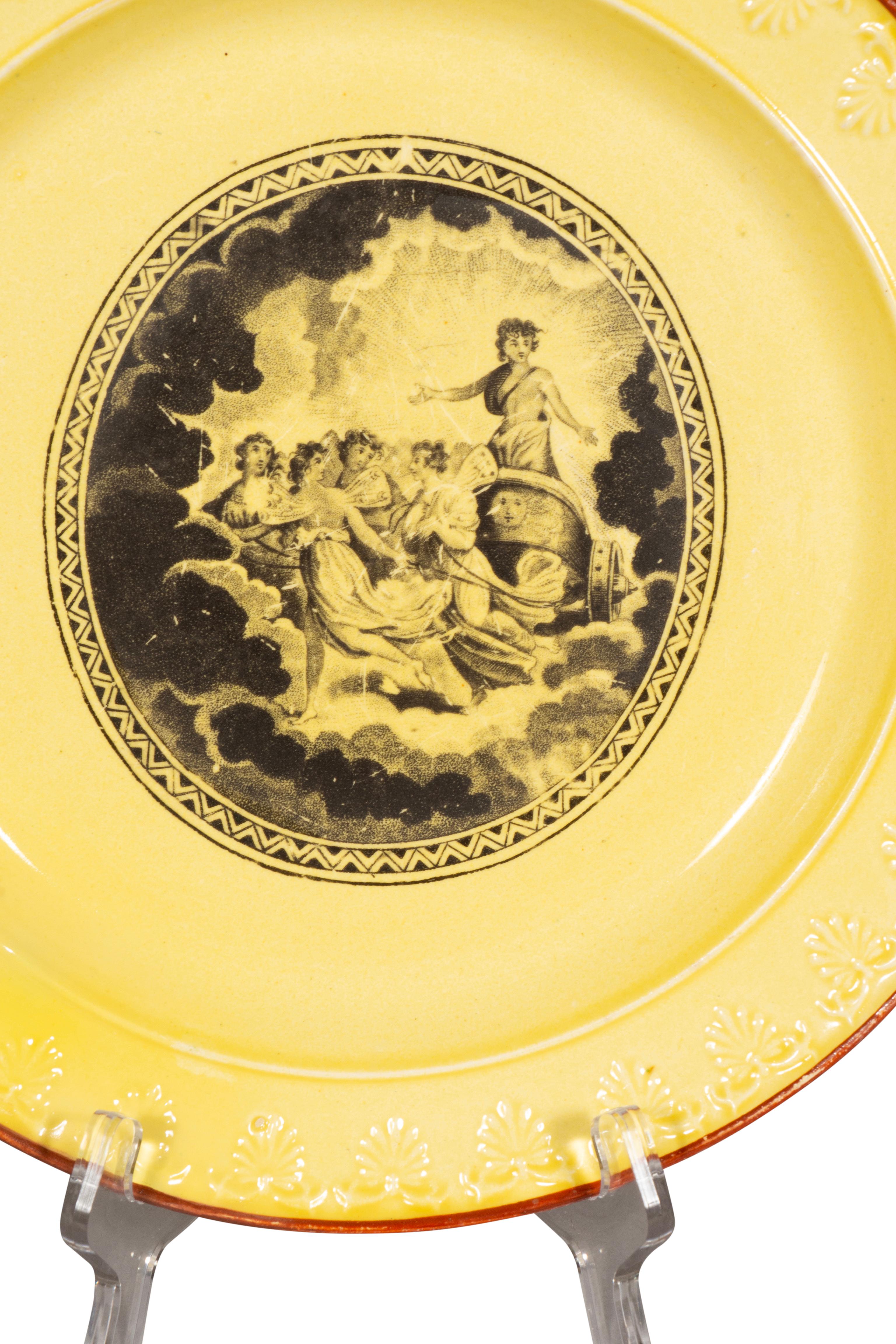 Quinze pièces de poterie Staffordshire jaune canari en vente 2