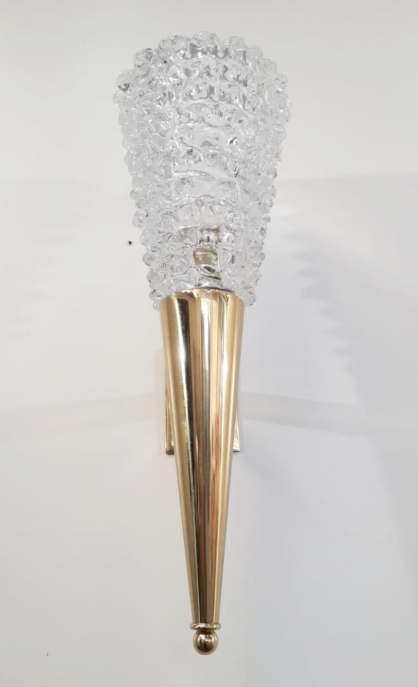 Polished Single Torchere Sconce by Barovier e Toso