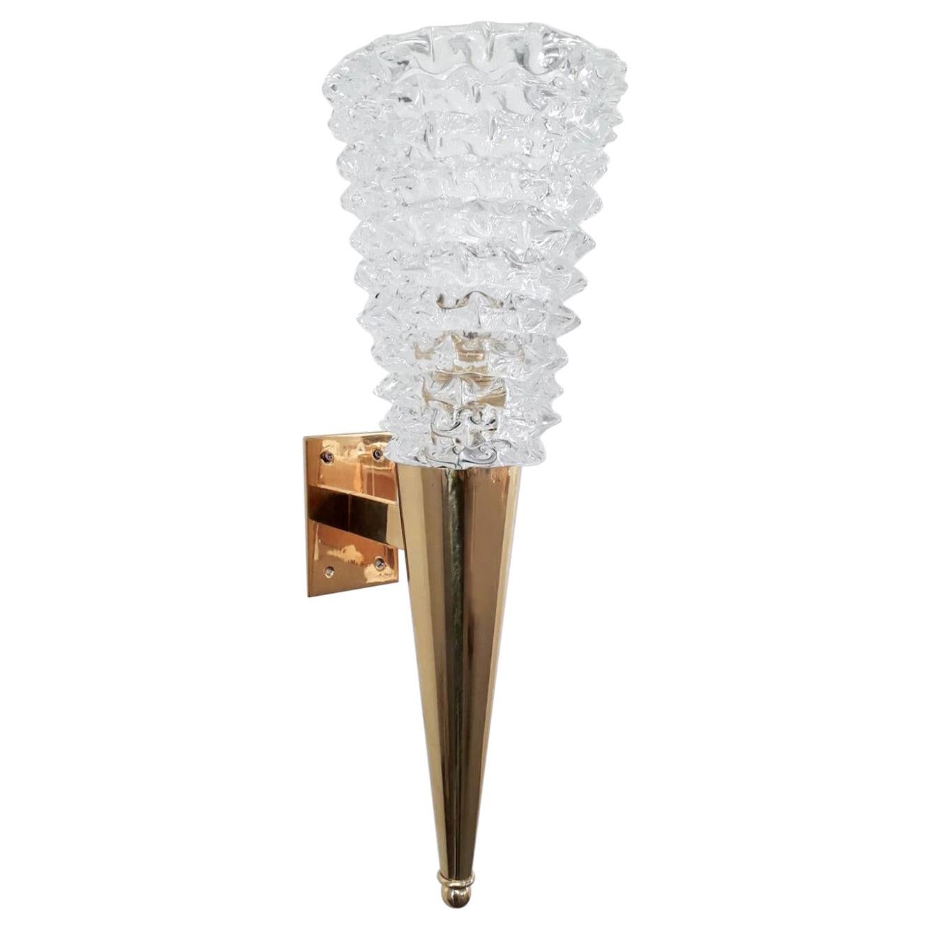 Single Torchere Sconce by Barovier e Toso