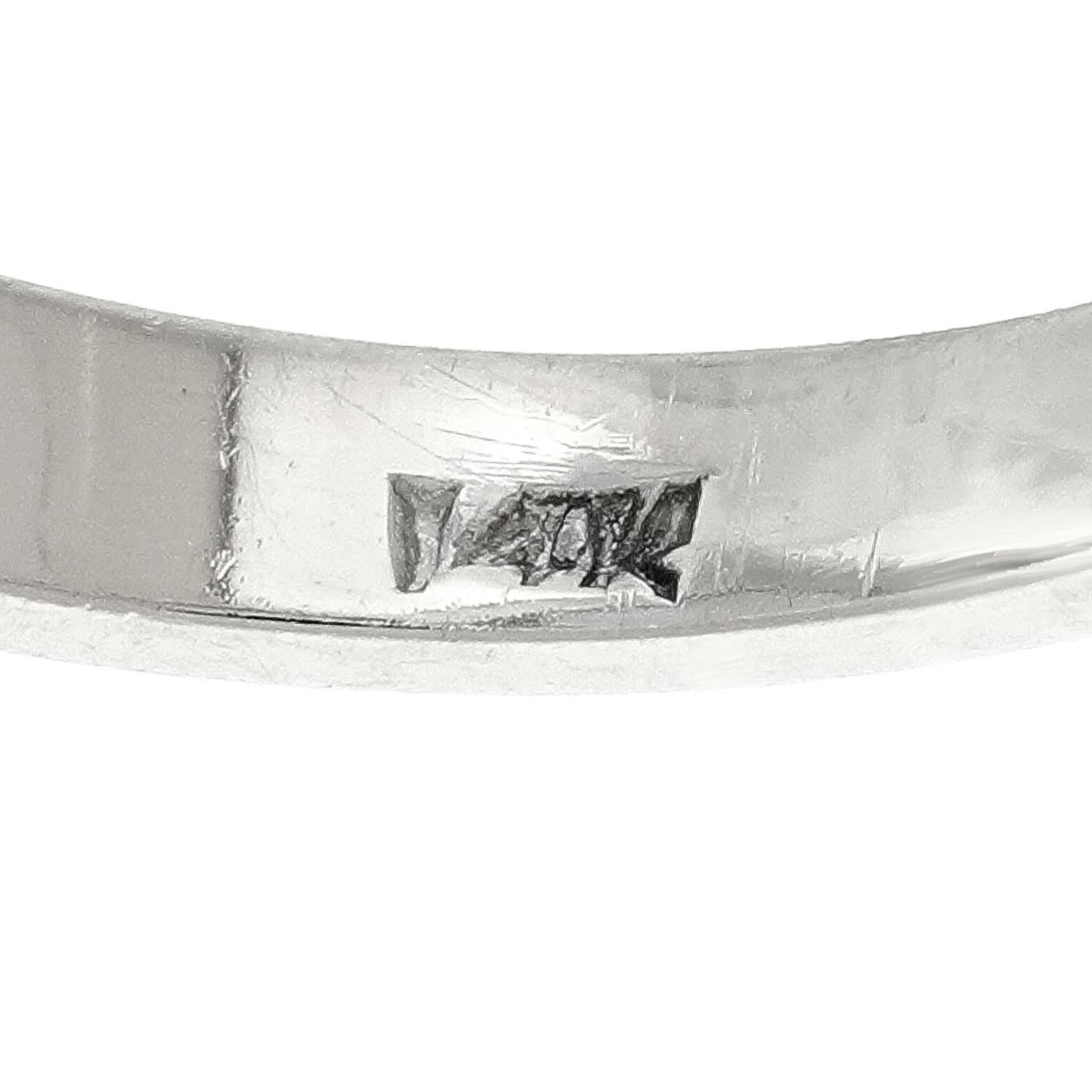 Femenino o masculino Anillo de aguamarina de 18,0 ct de los años 50 en venta