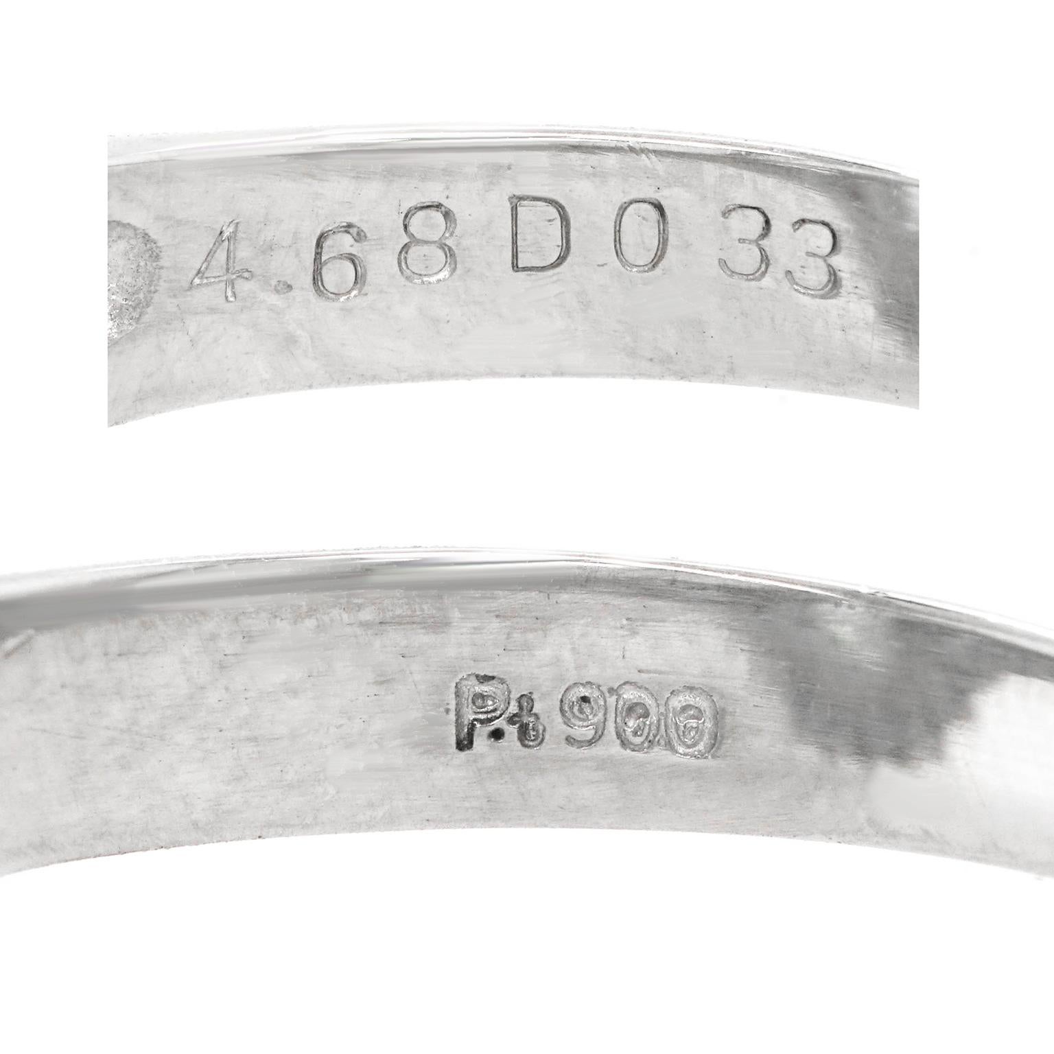 Women's 1950s Aquamarine and Diamond-Set Platinum Ring