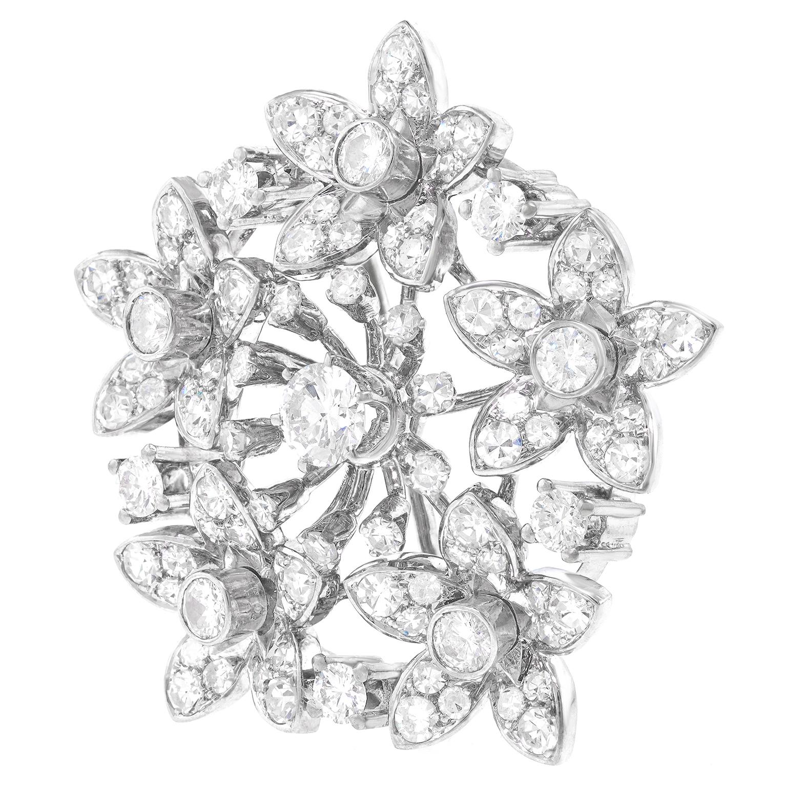 Fifties Diamond Brooch For Sale 3