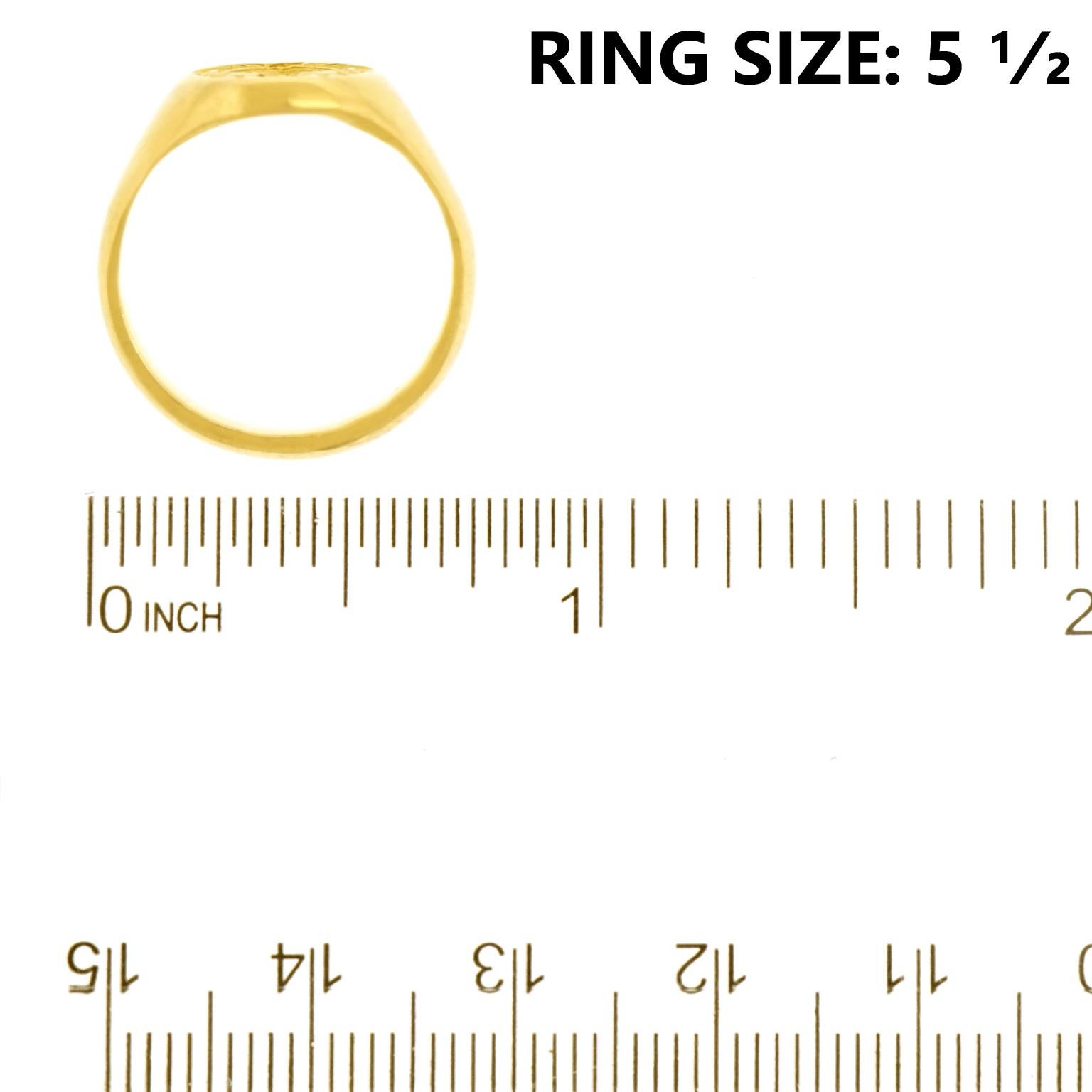 1950s Gold Signet Ring 2