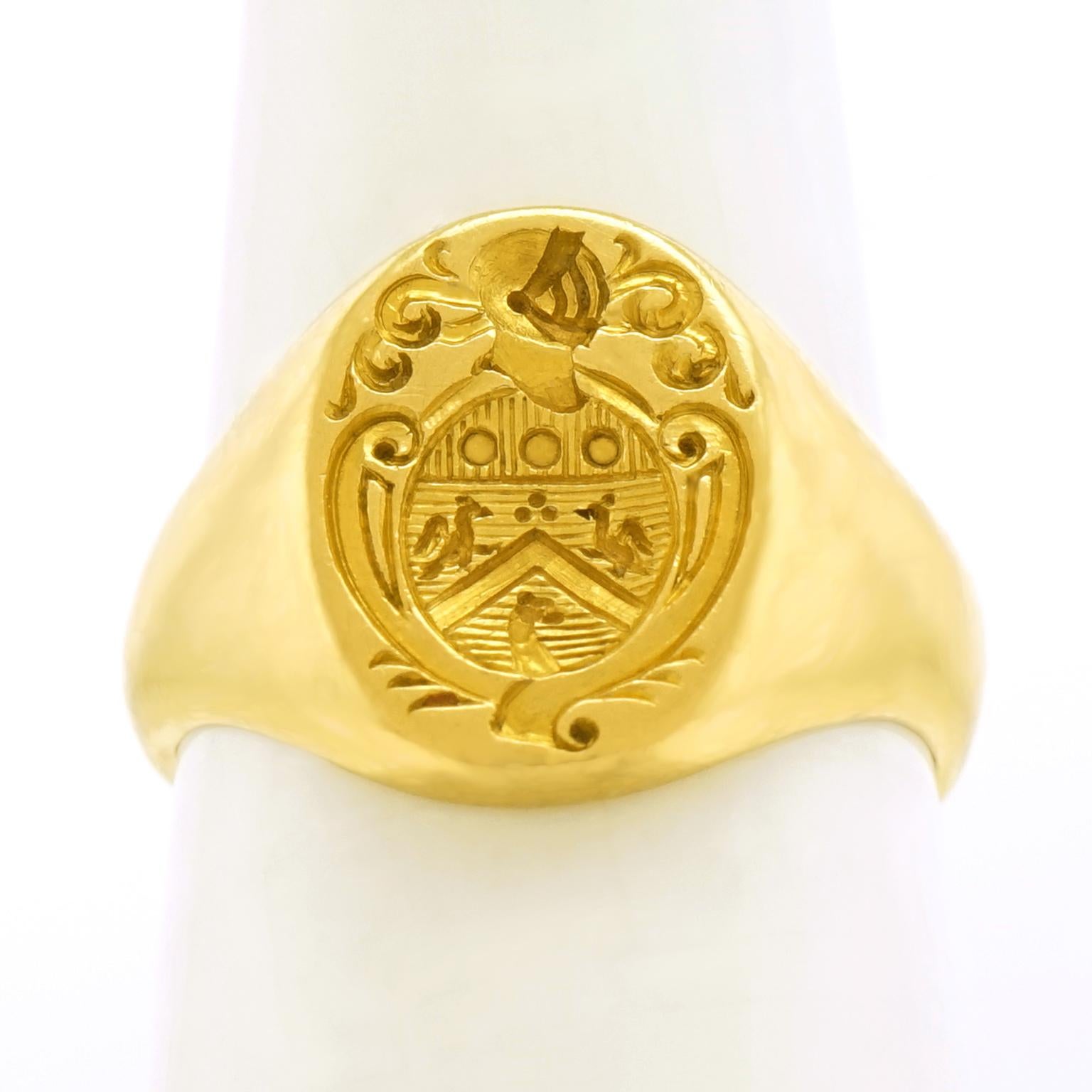 1950s Gold Signet Ring 3