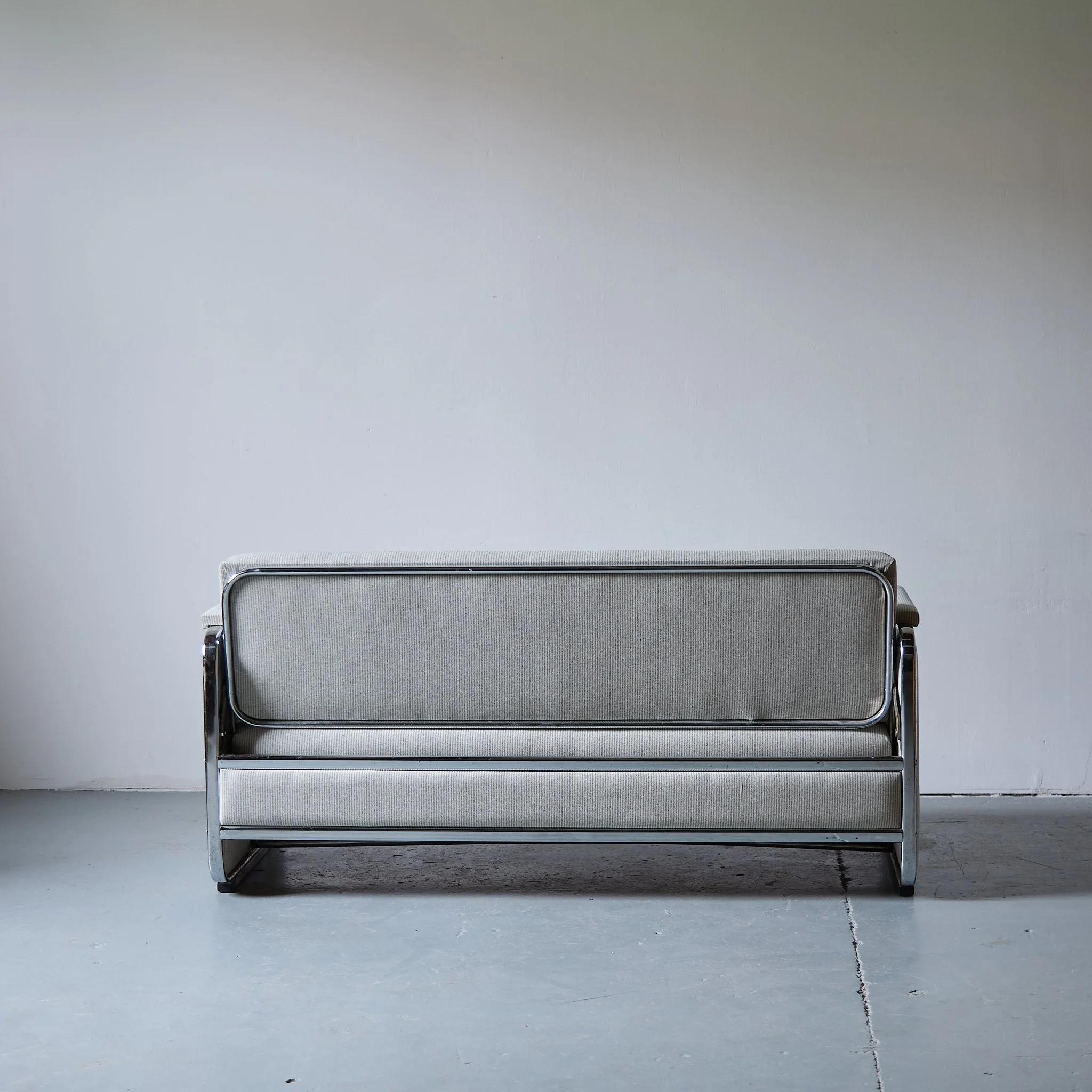 Sofá de recibidor años 50 Cromo en venta