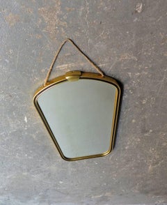 1950s Small Mirror with Golden Frame