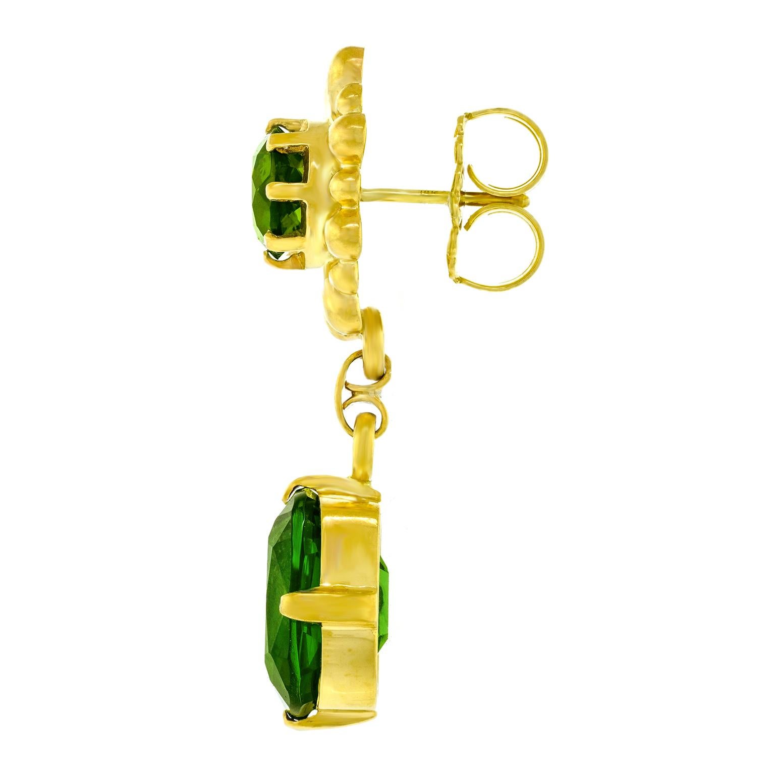 Fifties Tourmaline Drop Earrings For Sale 2