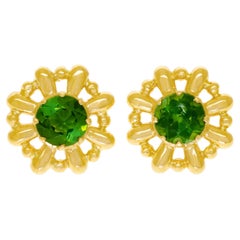 Boucles d'oreilles en tourmaline des années 50