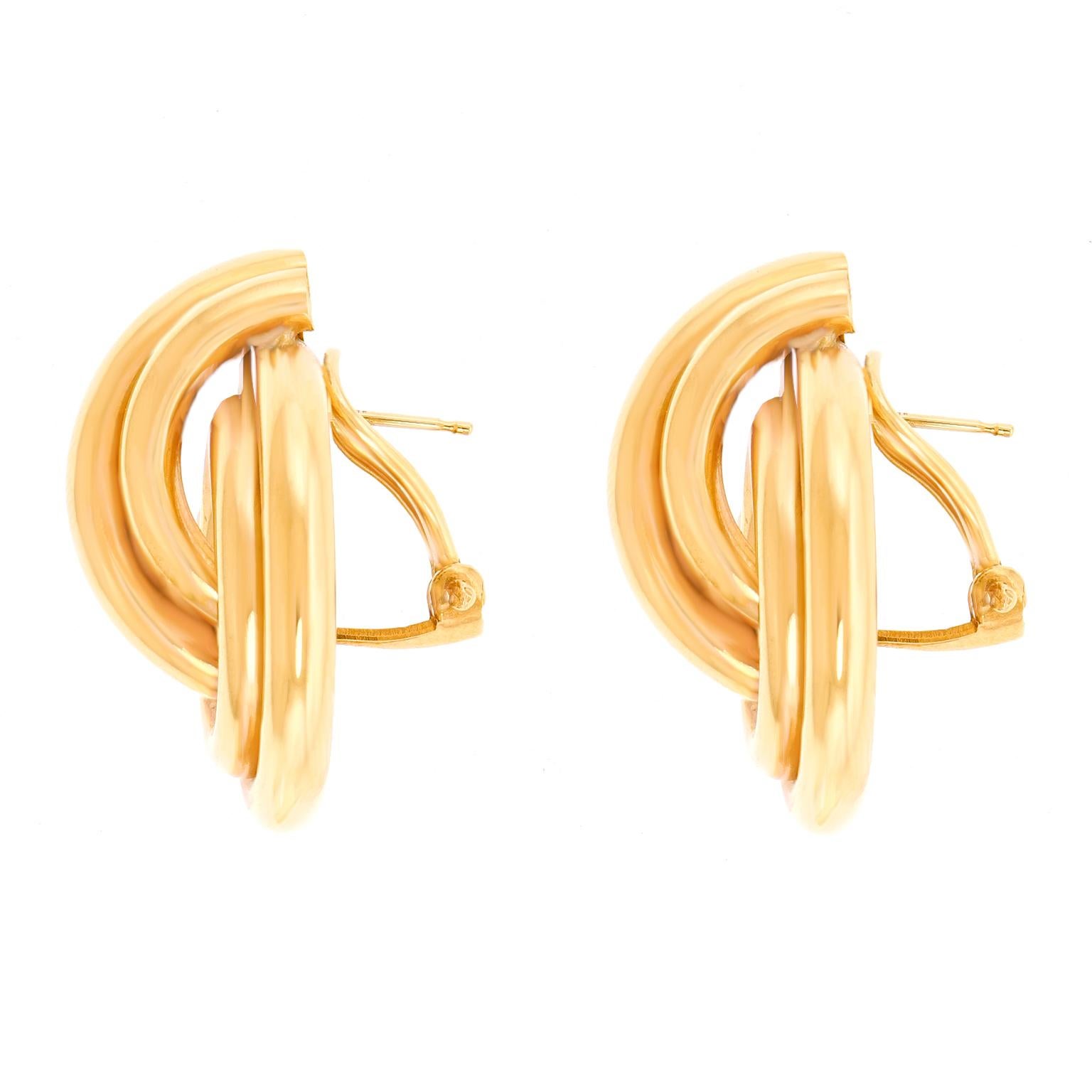 1950s Yellow Gold Earrings 3