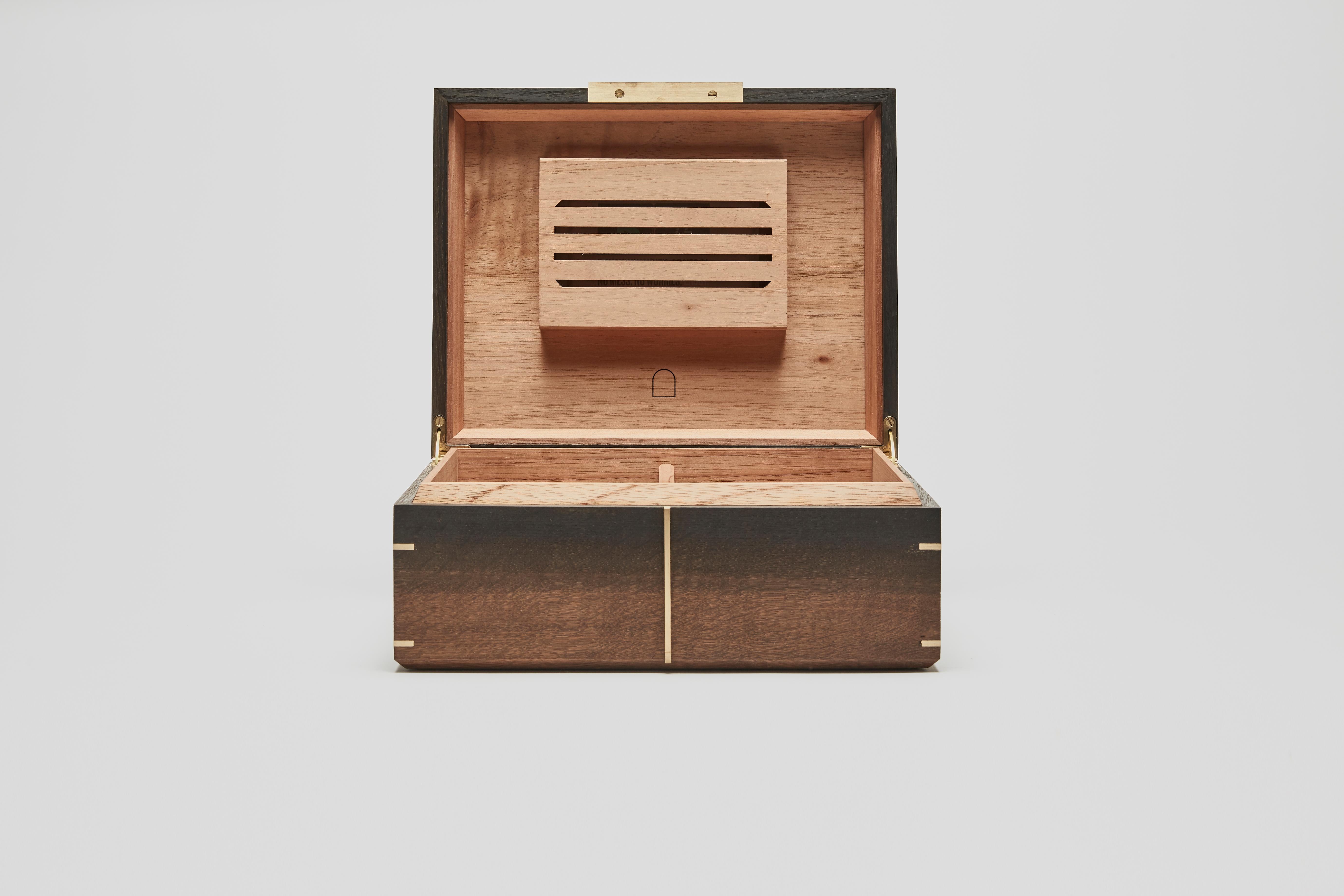 Dovedale — has designed two different humidors, a smaller humidor carrying fifty cigars and a more substantial to take a hundred cigars. Both are lined with Spanish cedar to keep the humidity, each with a magnetised case to hold your humidifier