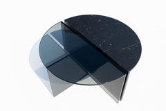 FIFTY Circle Glass, Contemporary Versatile Designer Coffee Table