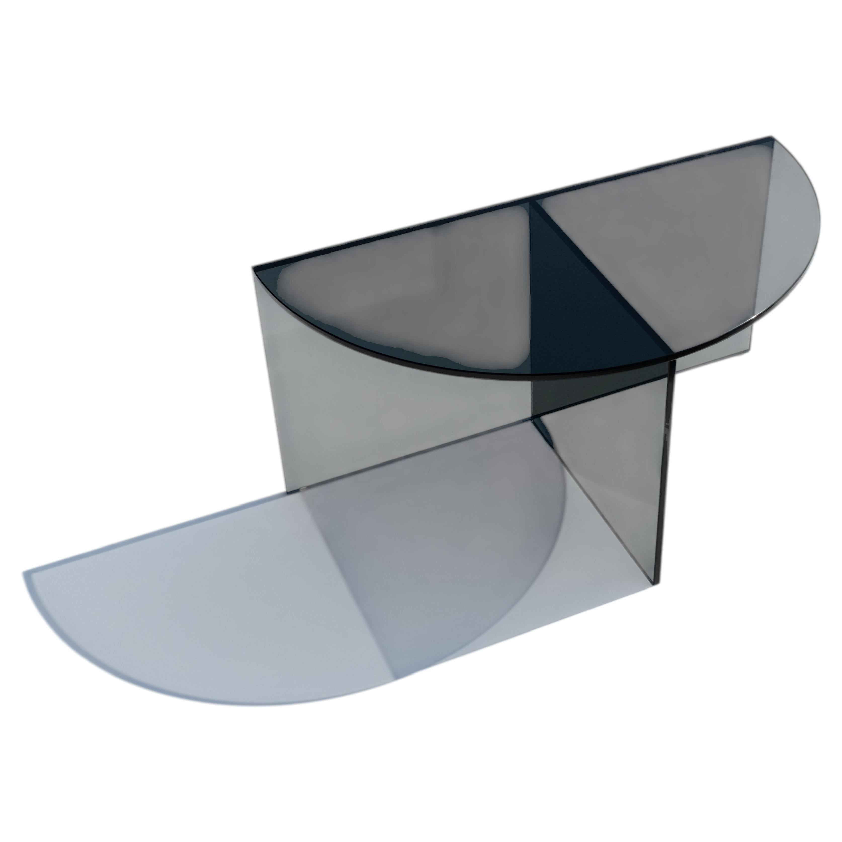 FIFTY Circle Glass, Contemporary Versatile Designer Coffee Table For Sale