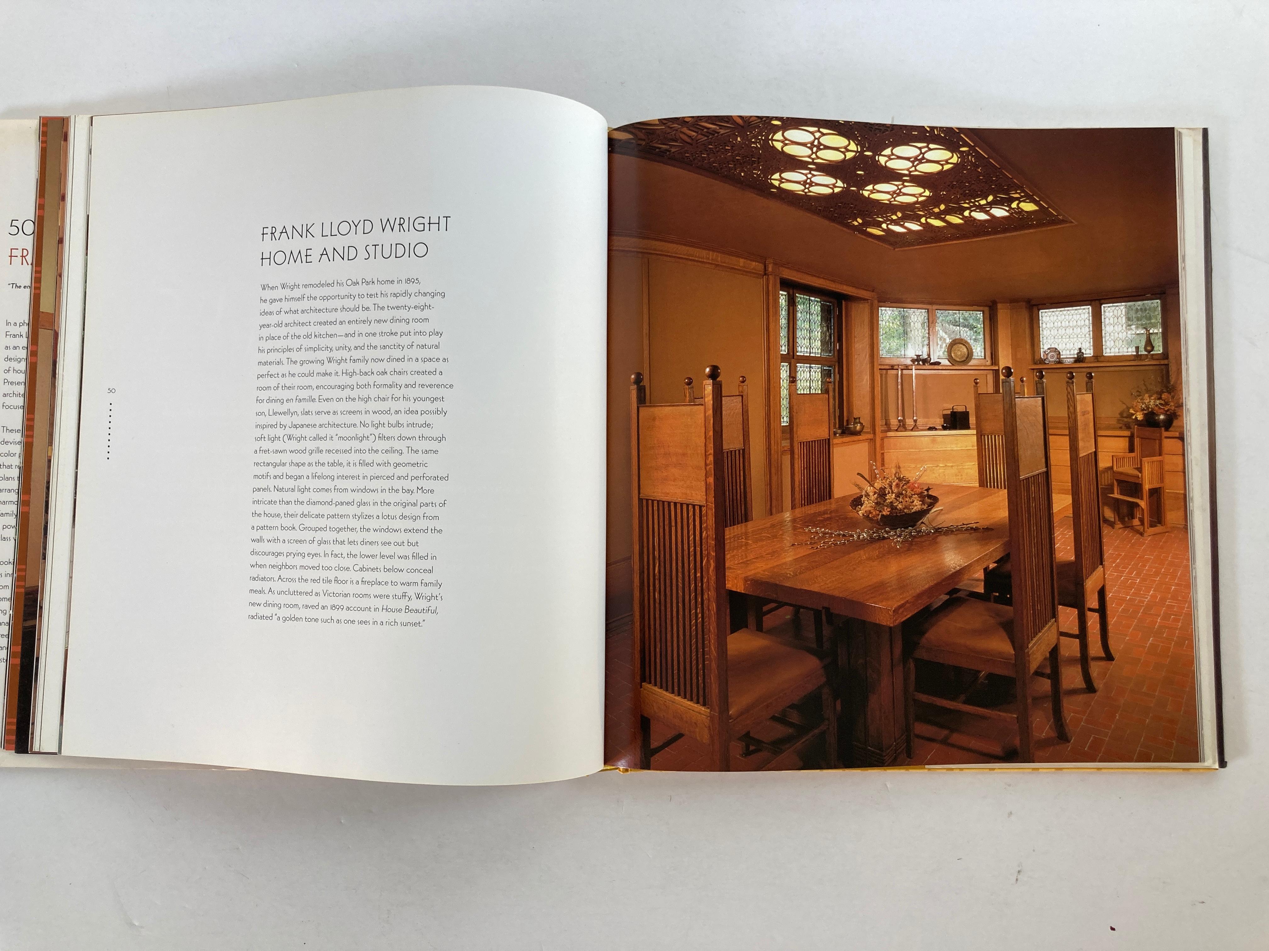 Fifty Favorite Rooms by Frank Lloyd Wright Hardcover Book 3